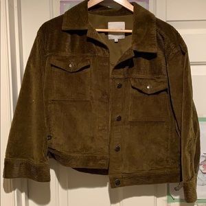 Corduroy cropped jacket